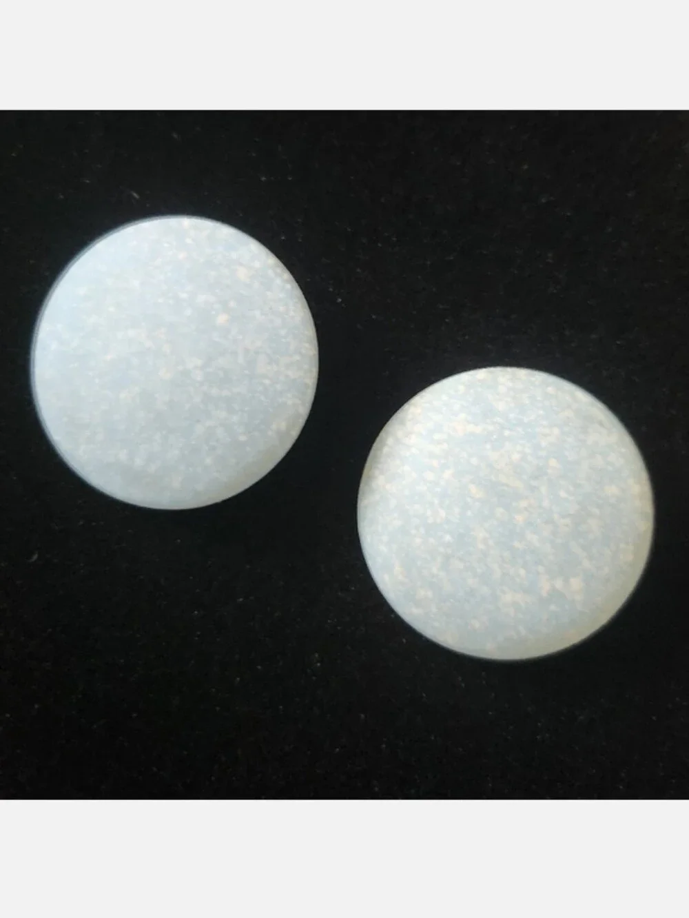 VTG Light Blue Clip on Earrings